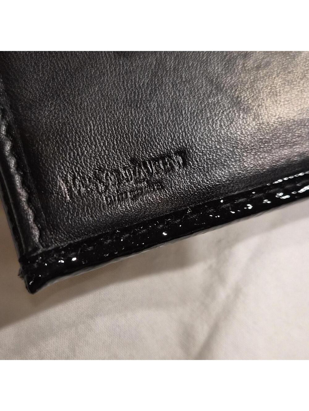 Yves Saint Laurent Black and Gold Wallet - Picture 8 of 9